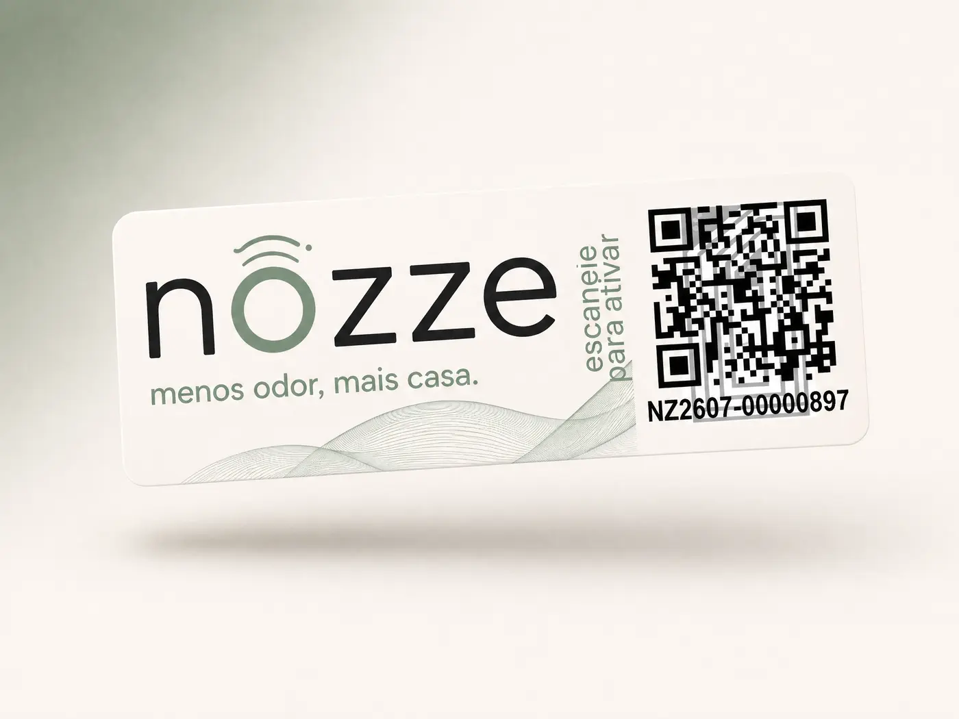 Cartão do chip Nozze com QR Code, pronto para instalação